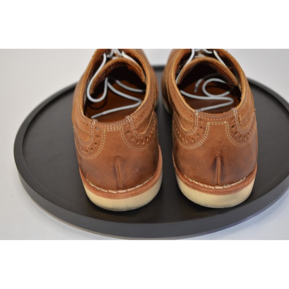 Allen Edmonds X Brooks Brothers Wingtip Brogue Oxfords Brown Leather 10 D Vibram - Picture 4 of 8